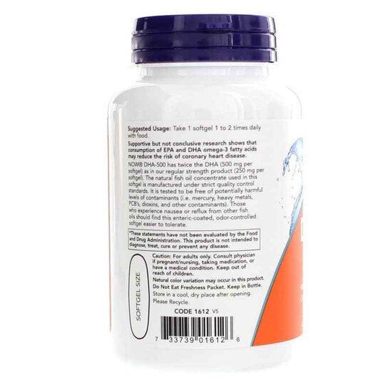 DHA-500 Double Strength, NOW